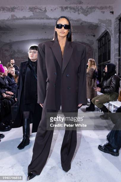 Cassie attends the LGN Louis Gabriel Nouchi Menswear Fall/Winter 2024-2025 show as part of Paris Fashion Week on January 17, 2024 in Paris, France.