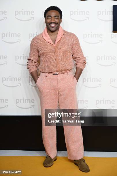 Donald Glover attends the UK premiere of "Mr & Mrs Smith" at The Curzon Mayfair on January 17, 2024 in London, England.