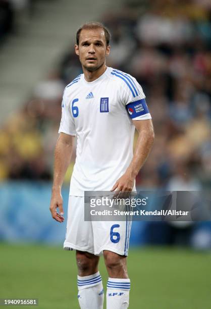 June 10: Angelos Basinas of Greece running during the UEFA Euro 2008 Group D match between Greece and Sweden at Em Stadion on June 10, 2008 in...