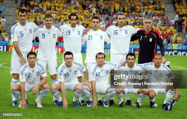 June 10: Greece Team Group Nikos Spiropoulos, Angelos Charisteas, Paraskevas Antzas, Kostas Katsouranis, Sotirios Kyrgiakos, Antonios Nikopolidis,...