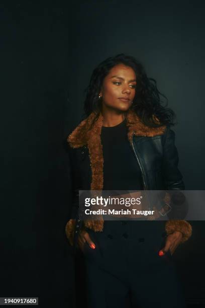 Simone Ashley of '10 Days' is photographed for Los Angeles Times on January 19, 2024 at the LA Times Studio at Sundance Film Festival presented by...