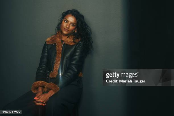 Simone Ashley of '10 Days' is photographed for Los Angeles Times on January 19, 2024 at the LA Times Studio at Sundance Film Festival presented by...