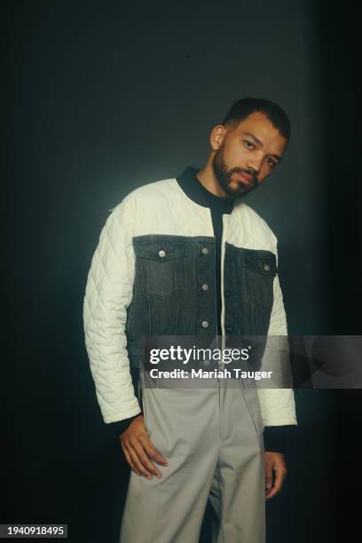 Justice Smith of 'I Saw The TV Glow' is photographed for Los Angeles Times on January 19, 2024 at the LA Times Studio at Sundance Film Festival...