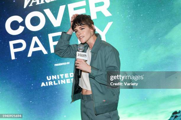 Kristen Stewart at the Variety Sundance Cover Party, Presented by United held at Rich Haines Galleries on January 20, 2024 in Park City, Utah.