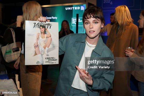 Kristen Stewart at the Variety Sundance Cover Party, Presented by United held at Rich Haines Galleries on January 20, 2024 in Park City, Utah.