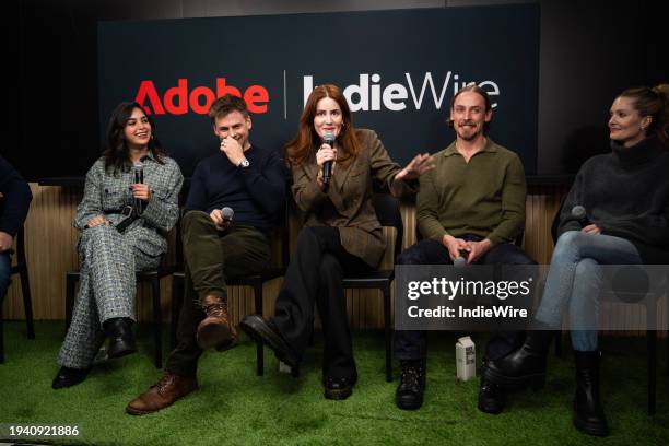 Melissa Barrera, Tommy Dewey, Kayla Foster, Edmund Donovan, and Meghann Fahy at IndieWire and Adobe Present Creator Collaborating in Filmmaking held...