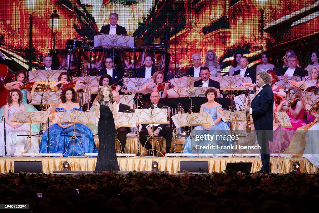 Andre Rieu Audience Emma Kok and Andre Rieu perform live on stage during a concert at the ...