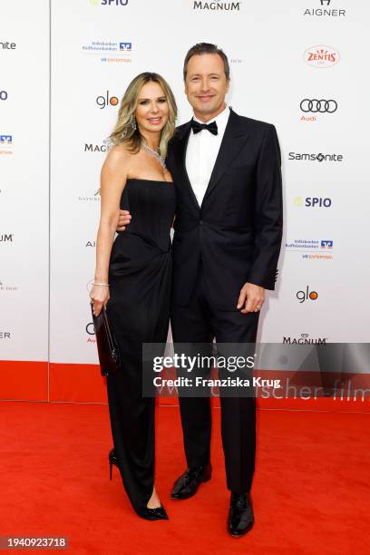 Tamara Sedmak and Norbert Dobeleit during the German Film Ball 2024 at Hotel Bayerischer Hof on January 20, 2024 in Munich, Germany.