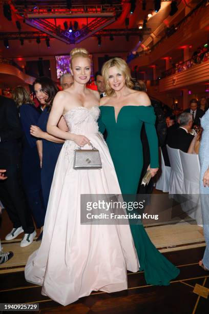 Franziska Knuppe and Veronica Ferres during the German Film Ball 2024 at Hotel Bayerischer Hof on January 20, 2024 in Munich, Germany.