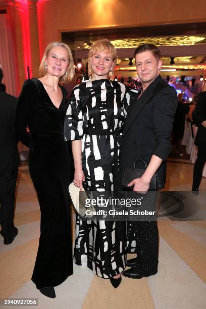 Sibylle Schoen, Rosalie Thomass, Christian Beck during the 48th German Film Ball 2024 at Hotel Bayerischer Hof on January 20, 2024 in Munich, Germany.