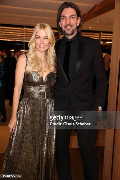 Tina Kaiser, Max Wiedemann during the 48th German Film Ball 2024 at Hotel Bayerischer Hof on January 20, 2024 in Munich, Germany.