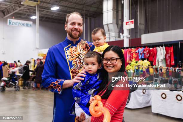 Phuong Dinh and Michael Egan traveled from Warrenton, Virginia with their children to attend the La Vang Lunar New Year Festival at the Dulles Expo...