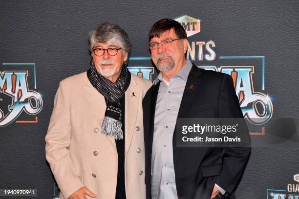 Randy Owen and Teddy Gentry attend "CMT Giants: Alabama" at The Fisher Center for the Performing Arts on January 17, 2024 in Nashville, Tennessee.