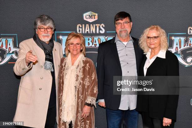 Randy Owen, Kelly Owen, Teddy Gentry and Linda Gentry attend "CMT... News Photo - Getty Images