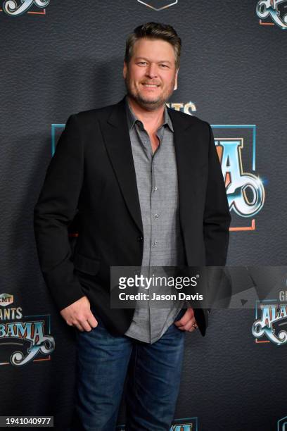 Blake Shelton attends "CMT Giants: Alabama" at The Fisher Center for the Performing Arts on January 17, 2024 in Nashville, Tennessee.
