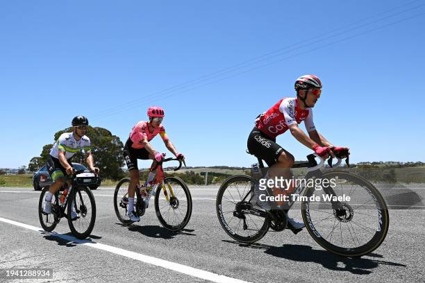 Tristan Saunders of Australia and Australian National Team, Stefan De Bod of South Africa and Team EF Education - Easypost and Axel Mariault of...