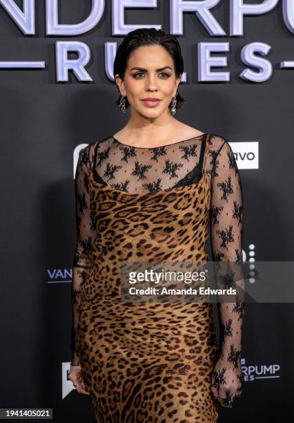 Katie Maloney attends the premiere party for Season 11 of Bravo's "Vanderpump Rules" at the Hollywood Palladium on January 17, 2024 in Los Angeles,...