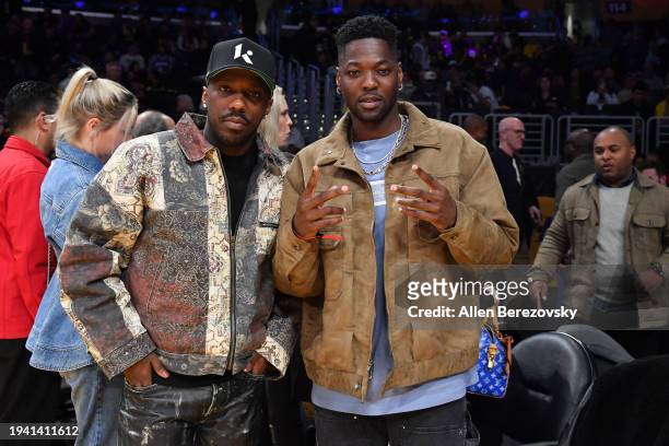 Rich Paul and Mark Phillips attend a basketball game between the Los Angeles Lakers and the Dallas Mavericks at Crypto.com Arena on January 17, 2024...