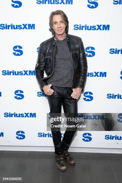 Rick Springfield visits the SiriusXM Studios on January 17, 2024 in New York City.