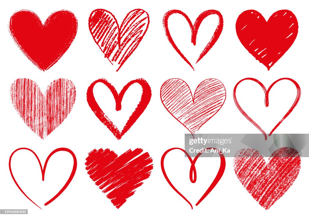 Heart Vector X Set Of Vector Hearts High-Res Vector Graphic - Getty Images