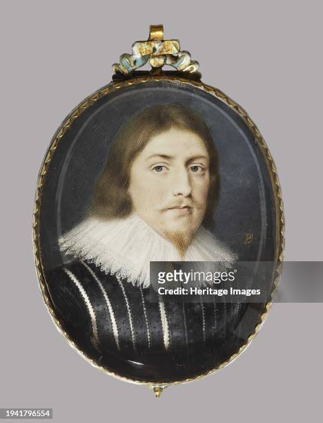 George Calvert, First Lord Baltimore, circa 1615-1620. Miniature portrait of George Calvert, 1st Baron Baltimore , an English peer and politician....