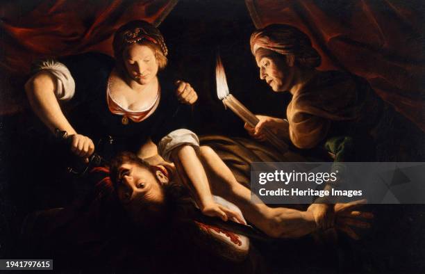 Judith Decapitating Holofernes, circa 1640. According to the Book of Judith in the Catholic Old Testament, the virtuous widow Judith saved her people...