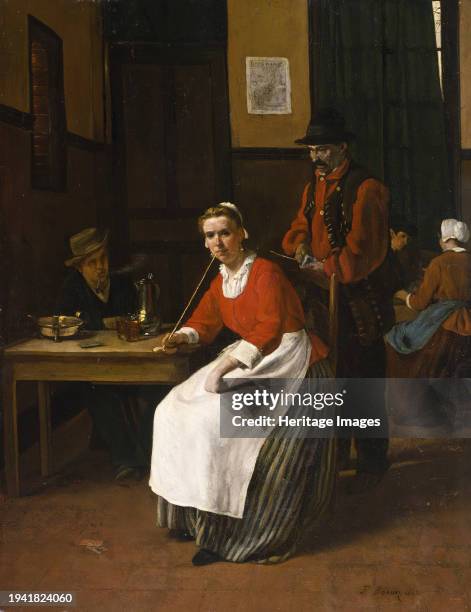 Interior of a Tavern, 1867. In the Louvre Museum, Bonvin admired the genre paintings of the 17th-century Dutch and French masters and was also...