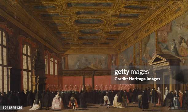Reception of Foreign Ambassadors in the Doge's Palace, Venice, circa 1765-1780. Much of the stately ritual and pomp so central to public life in...
