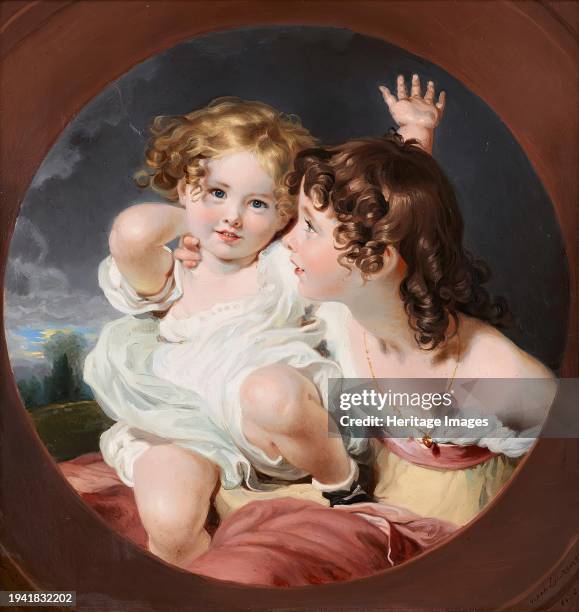 Two little girls, 1830. Creator: Marie Krafft.