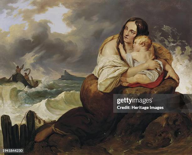 The castaway, 1837. Creator: Josef Danhauser the Younger.