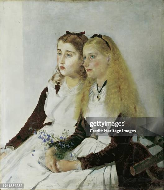 The artist's nieces, Elisabeth and Maja, 1873. Creator: Anton Romako.