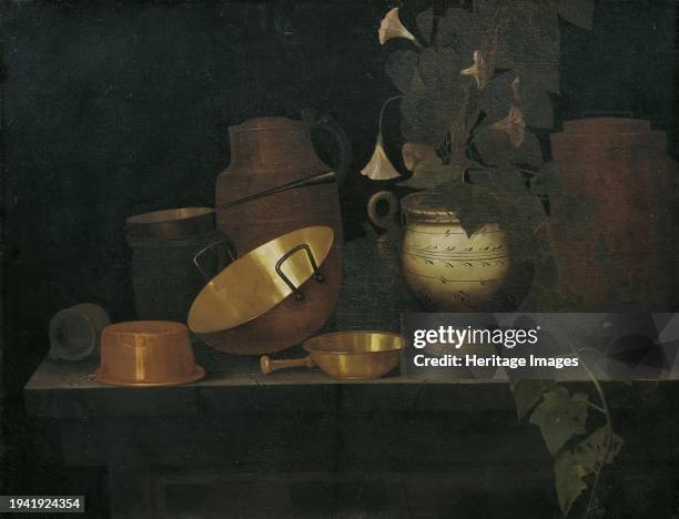 Still life with copper dishes, undated. . Creator: Joannes de Cordua.