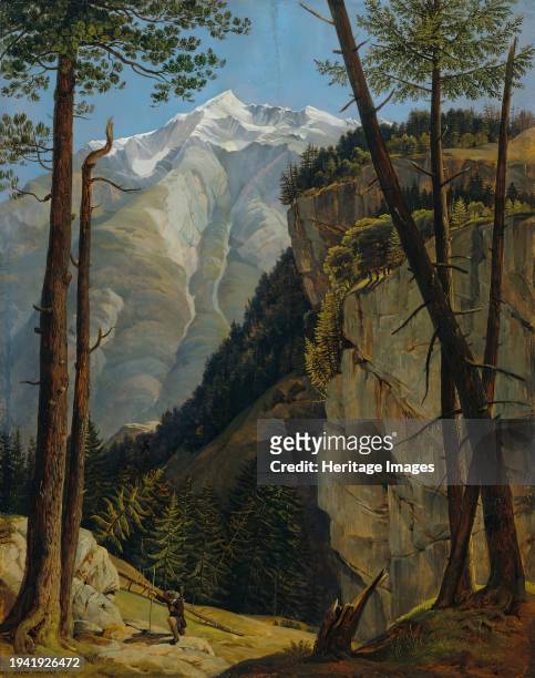 The Watzmann from the Wimbachtal, 1818. The Wimbachtal is a plateau in the Berchtesgaden Alps. It extends east-west between the Watzmann, the fourth...