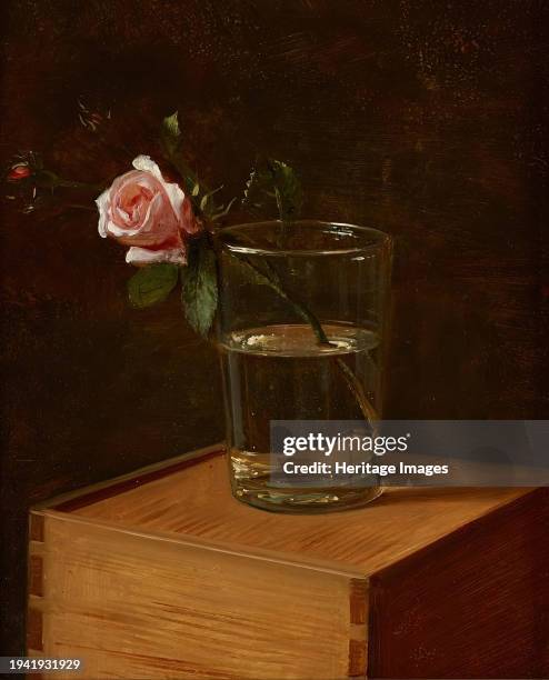 Rose in a glass, 1849. Creator: Franz Kruger.