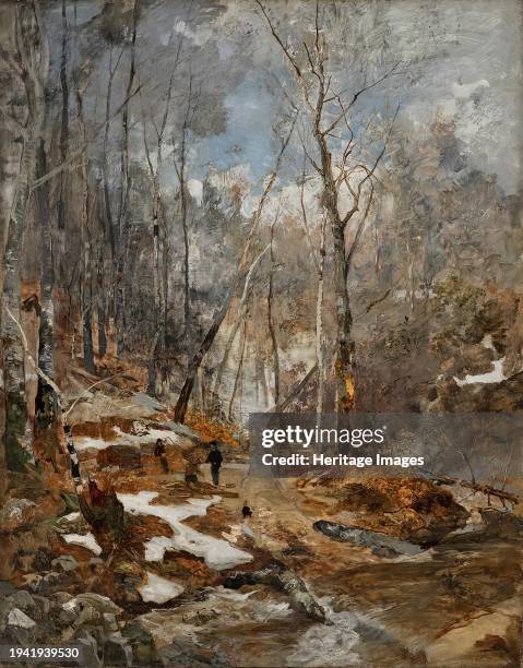 February mood - early spring in the Vienna Forest, 1884. Creator: Emil Jakob Schindler.