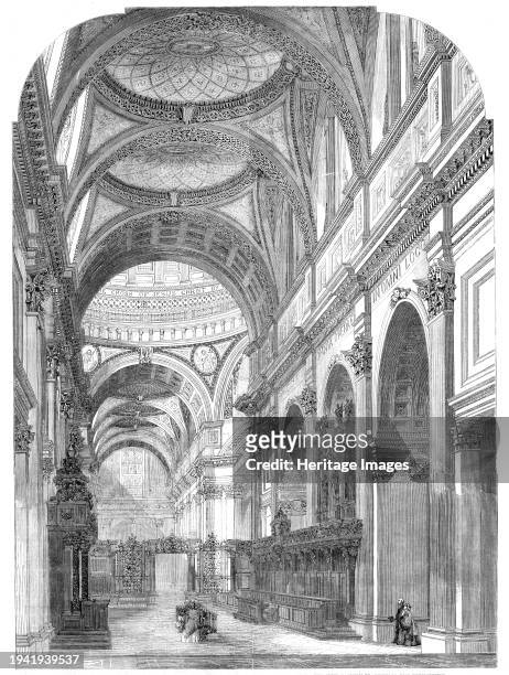 The Interior of St. Paul's Cathedral, showing the improvements recently made, with the new eastern transept in the foreground, 1860. 'It was never...