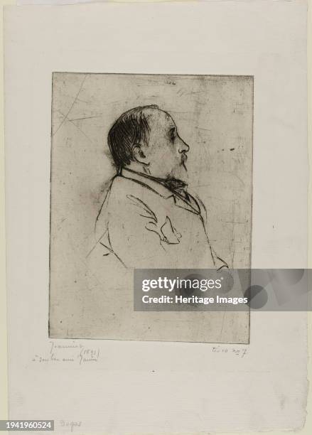 Portrait of Degas, 1891. Creator: Pierre Georges Jeanniot.