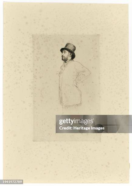 Edgar Degas, Standing, 1876. Creator: Marcellin Desboutin.