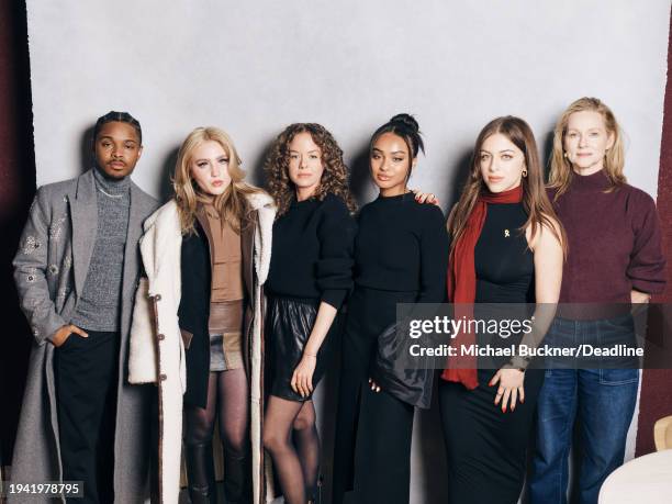 Amarr, Ella Anderson, Laura Chinn, Daniella Taylor, Ariel Martin and Laura Linney are photographed for Deadline at the Deadline Studio during the...