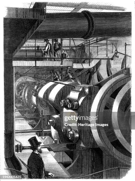 The engines of H.M. Steam-frigate Warrior, 1861. 'This vessel, the first completed of our new iron-clad ships-of-war, and by far the noblest and most...