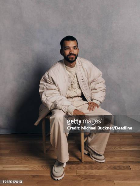 Justice Smith is photographed for Deadline at the Deadline Studio during the 2024 Sundance Film Festival on January 20, 2024 in Park City, Utah.