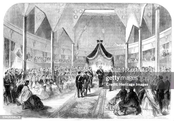 Opening of the first Italian Exposition of Industry and Art at Florence by Victor Emmanuel, 1861. '...half the assembled thousands were of the softer...