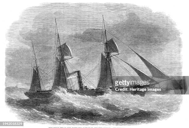The Union Steam-ship Company's Cape Mail steamer Briton, 1861. '...the first vessel built on the newly patented principle of Mr. Charles Lungley, of...