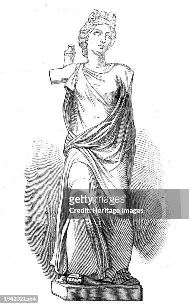 The Cyrene Marbles in the British Museum: Diana, 1861. Statue from Cyrene, an ancient Greek and later Roman city near present-day Shahhat, Libya....