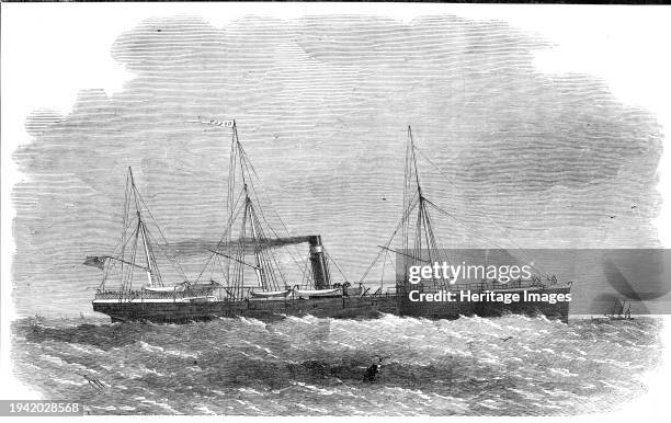 The London and Edinburgh Shipping Company's new steam-ship Oscar, 1861. 'The subject of our sketch is the first completed of an improved class of...