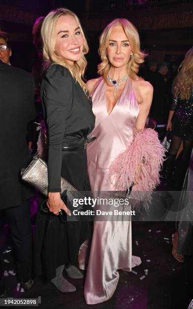 Noelle Reno and Amanda Cronin attend Lisa Tchenguiz's birthday at Lio London on January 20, 2024 in London, England.