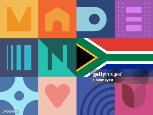 made in africa seamless pattern - south african culture stock illustrations