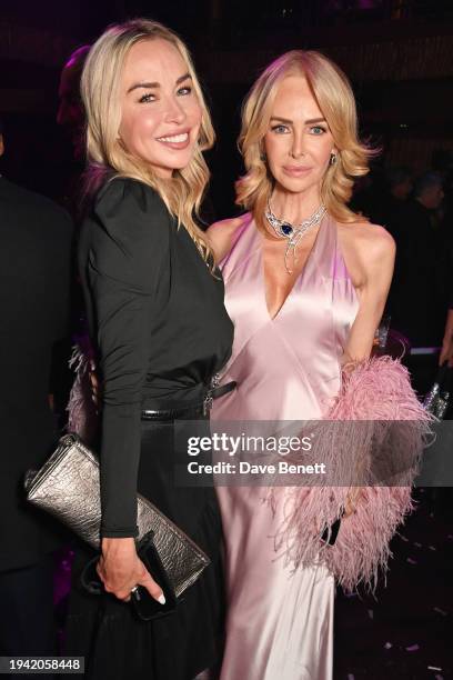 Noelle Reno and Amanda Cronin attend Lisa Tchenguiz's birthday at Lio London on January 20, 2024 in London, England.