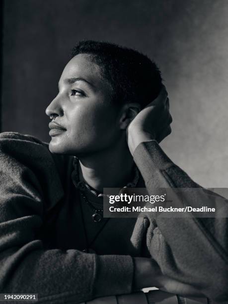 Indya Moore is photographed for Deadline at the Deadline Studio during the 2024 Sundance Film Festival on January 20, 2024 in Park City, Utah.