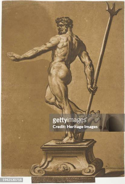 Statuette of Neptune, circa 1738. Creator: John Baptist Jackson.